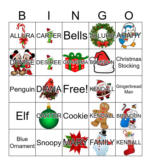 OUR GINGERBREAD 2019 BINGO Card