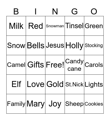Mya Bingo Card