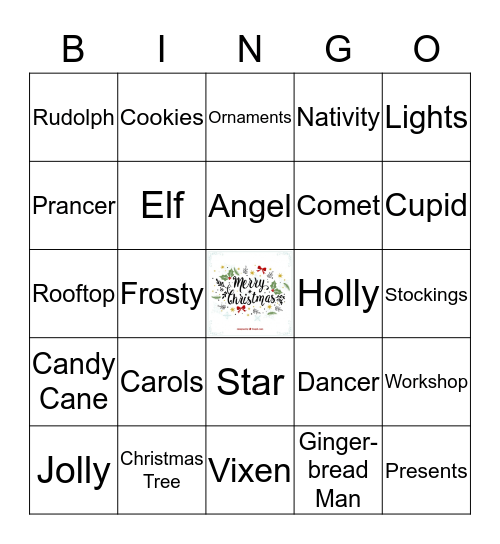 CHRISTMAS BINGO Card