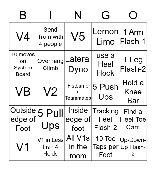 Boulder Bingo Card