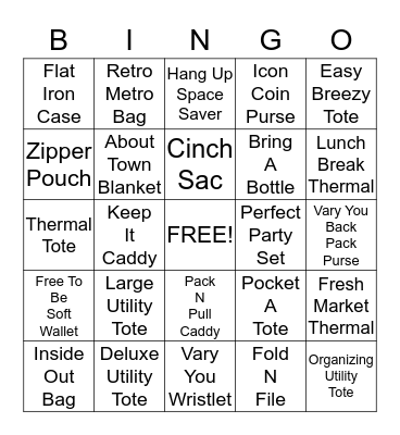 Thirty-One  Bingo Card