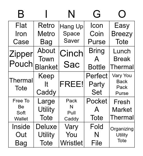 Thirty-One  Bingo Card