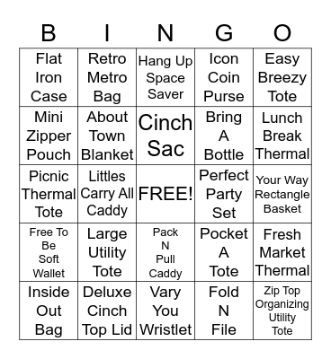 Thirty-One  Bingo Card