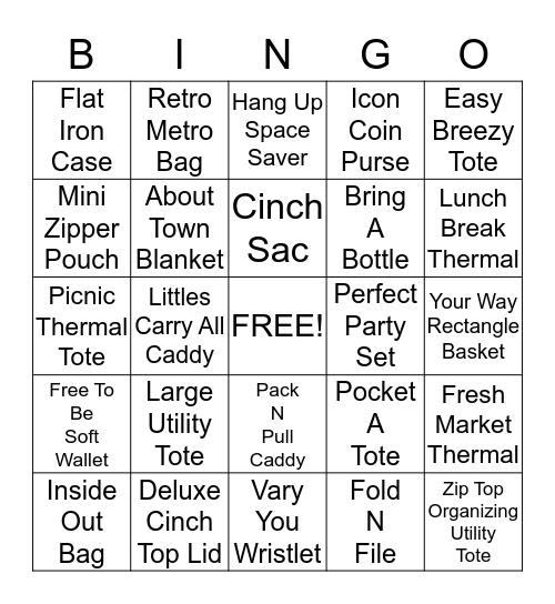 Thirty-One  Bingo Card
