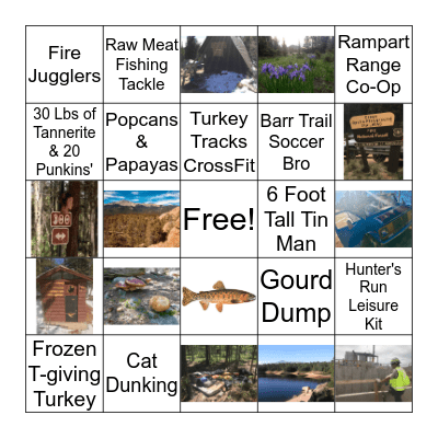 Pikes Peak Bingo - Scenes from the Front Range Bingo Card