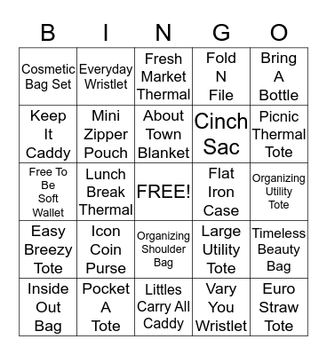 Thirty-One  Bingo Card