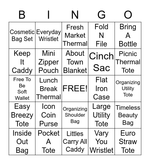 Thirty-One  Bingo Card