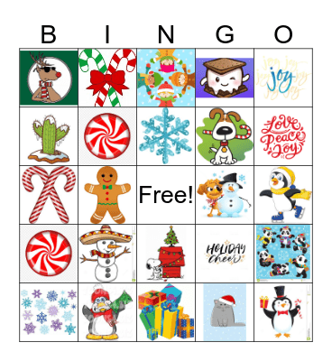USAO Holiday Party Bingo Card