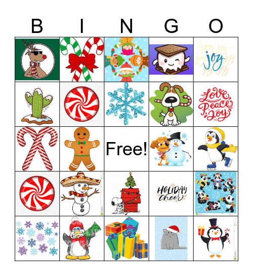 USAO Holiday Party Bingo Card