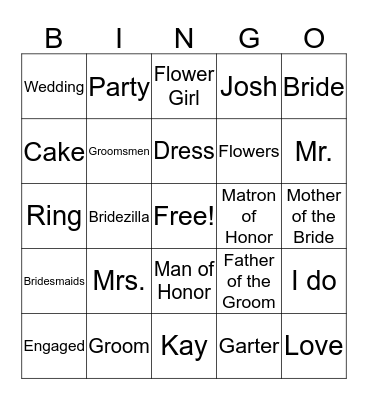 Engagement BINGO Card