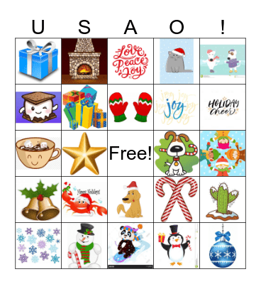 USAO Holiday Party Bingo Card