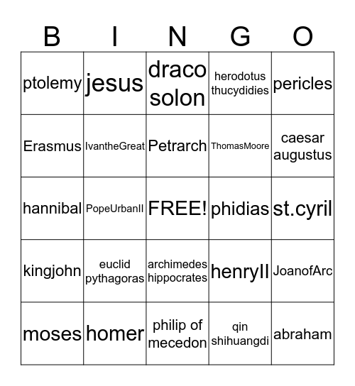 People Bingo Card