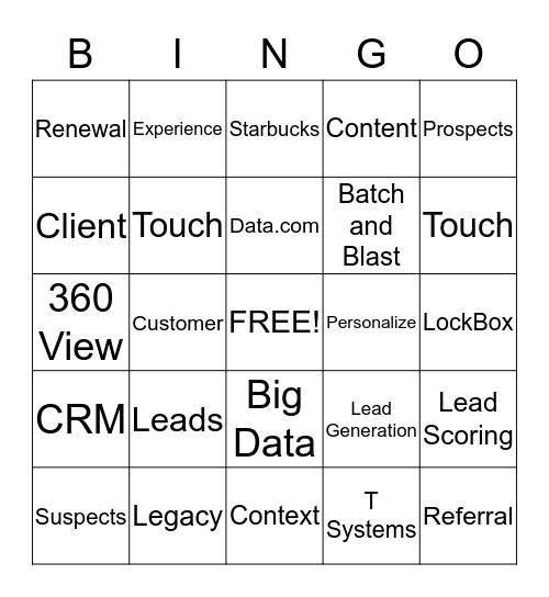 Strategy Session Bingo Card