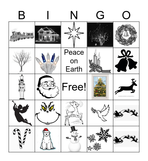 Christmas Light Bingo Card