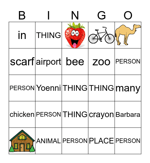 NOUNS Bingo Card