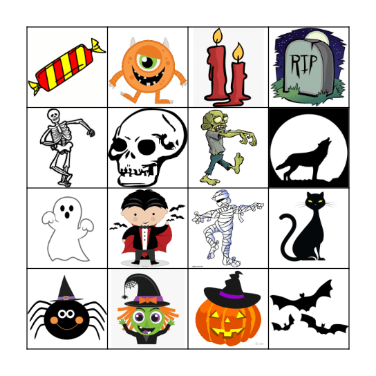 Hallowe'en Bingo Card