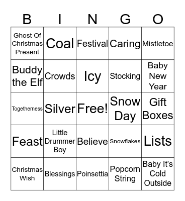 Christmas Bingo Card