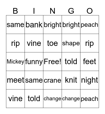 Bingo Card