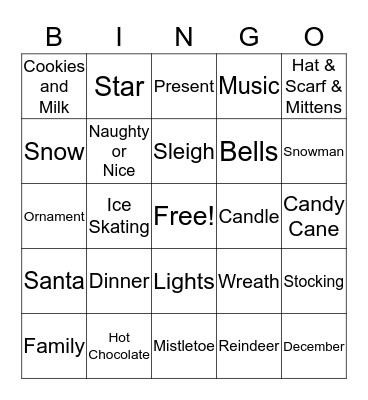 Christmas BINGO Card