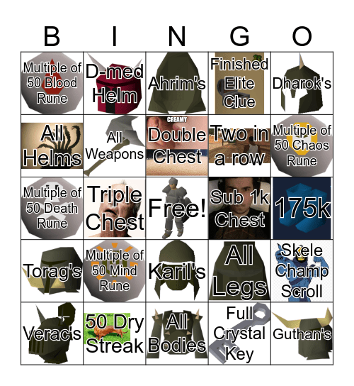 Barrows Bango Bingo Card