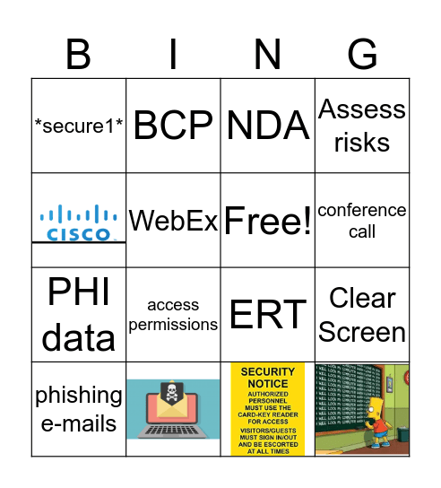 Change Healthcare-Information Security  Bingo Card