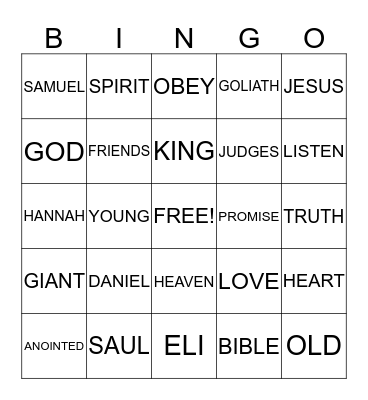 DANIEL Bingo Card