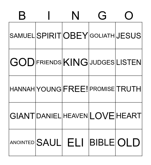 DANIEL Bingo Card