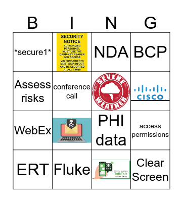 Change Healthcare-Information Security  Bingo Card