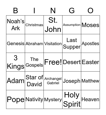 Merry Christmas Bingo Card
