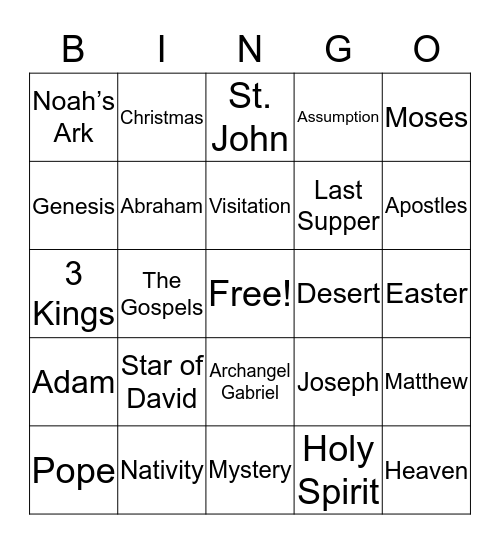 Merry Christmas Bingo Card