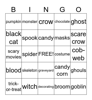 Halloween bingo  Bingo Card