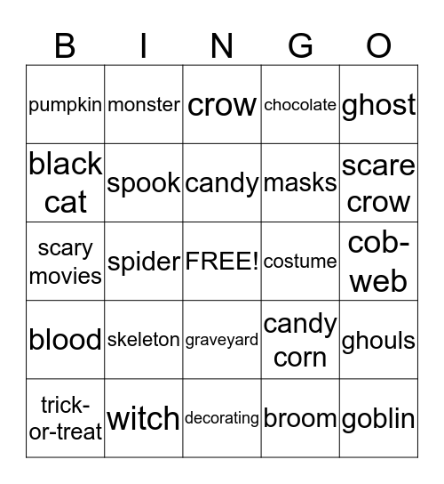 Halloween bingo  Bingo Card
