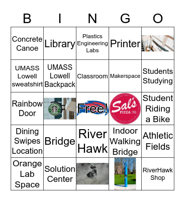 North Campus Group Tour BINGO Card