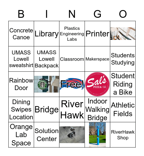 North Campus Group Tour BINGO Card