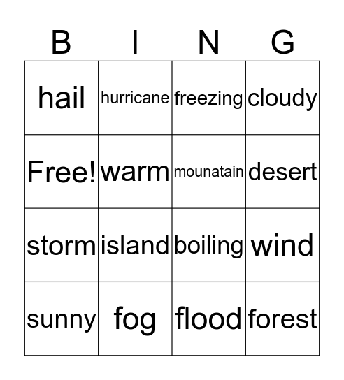 Zuzia's Bingo Card