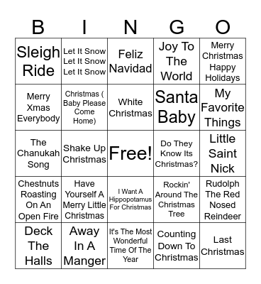 X-Mas Bingo Card