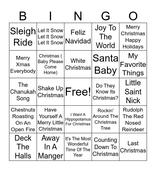 X-Mas Bingo Card