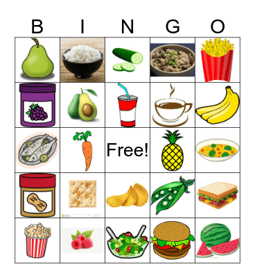 La Comida: 8th Grade Bingo Card