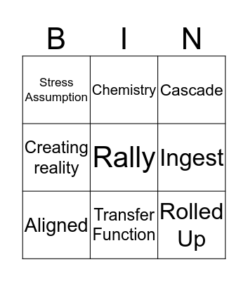 Glen Bingo Card