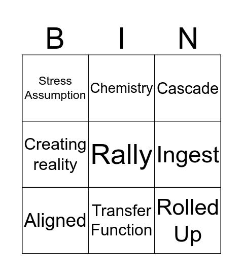 Glen Bingo Card