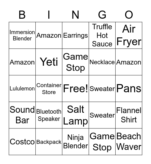 Christmas Party Bingo! Bingo Card