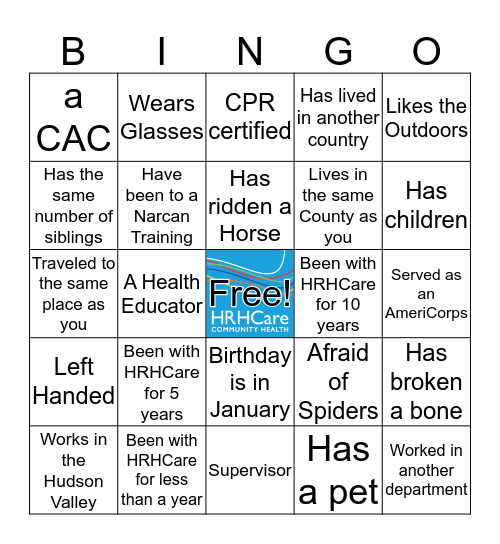 Human Bingo: Find someone who... Bingo Card