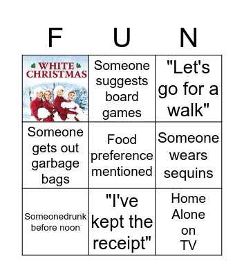 Christmas Bingo! Bingo Card