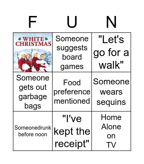 Christmas Bingo! Bingo Card