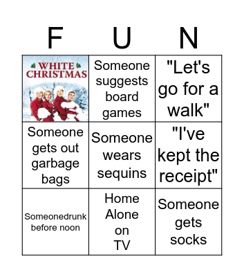 Christmas Bingo! Bingo Card