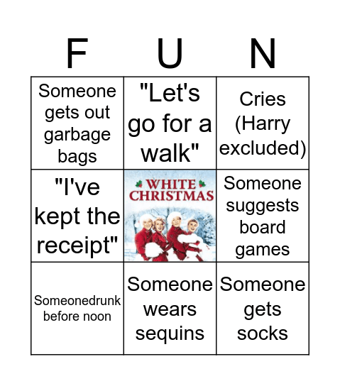 Christmas Bingo! Bingo Card