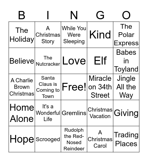 CHRINGO Bingo Card