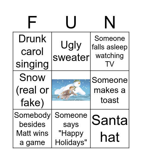 Christmas Bingo Card