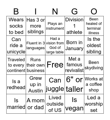 The Well Christmas B-I-N-G-O Bingo Card