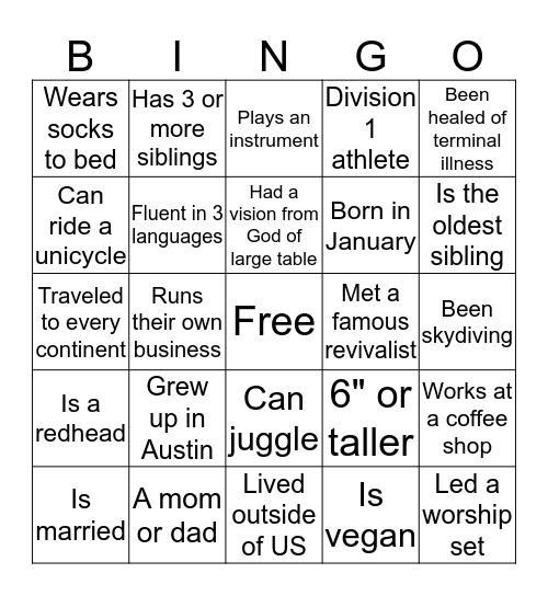 The Well Christmas B-I-N-G-O Bingo Card